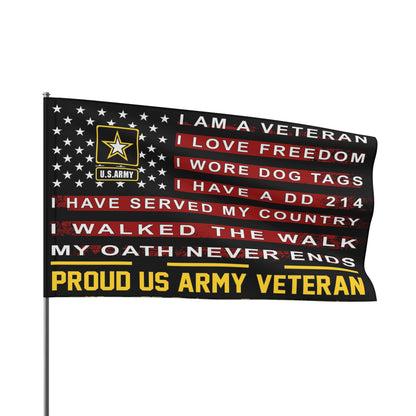 US Army Veteran Flag 60 x 36