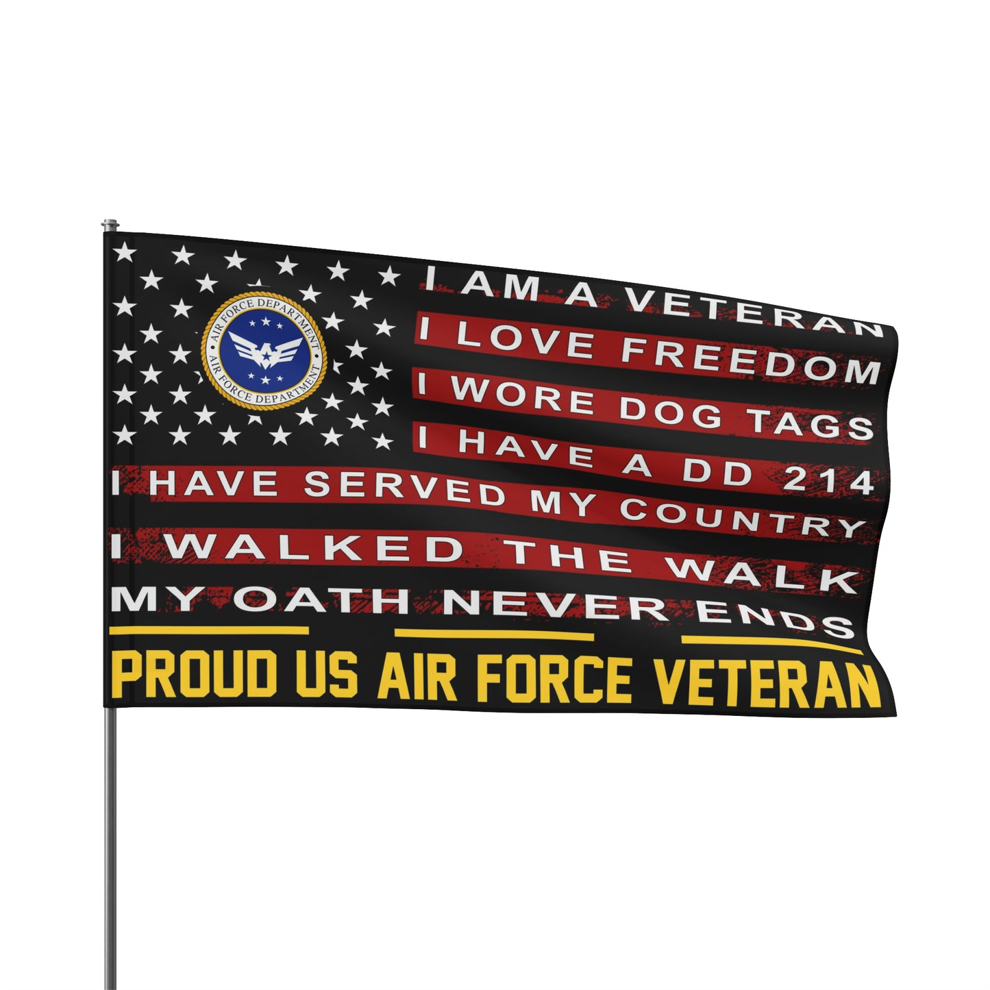 US Air Force Veteran Flag - 60 x 36