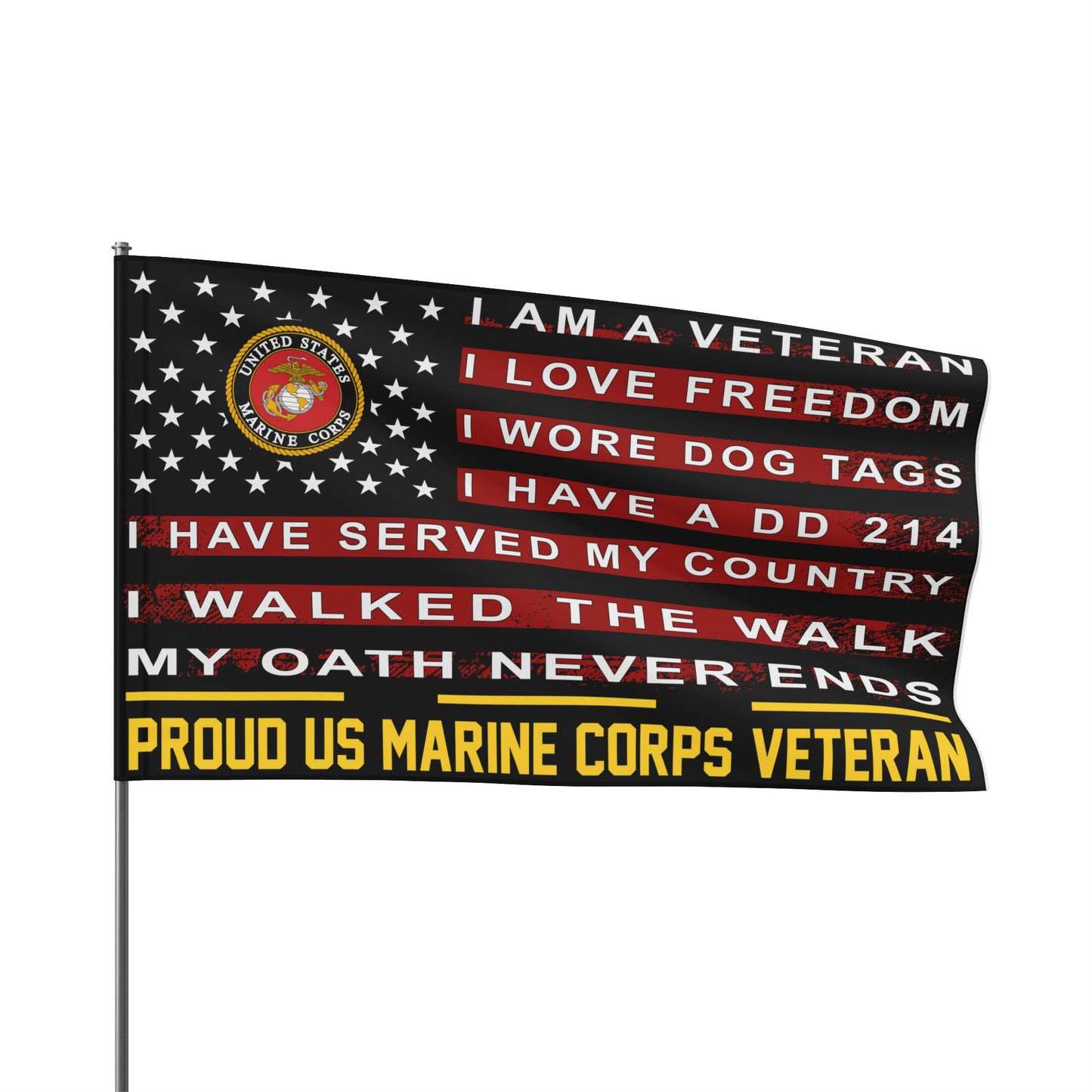 US Marine Corps Veteran Flag- 60 x36