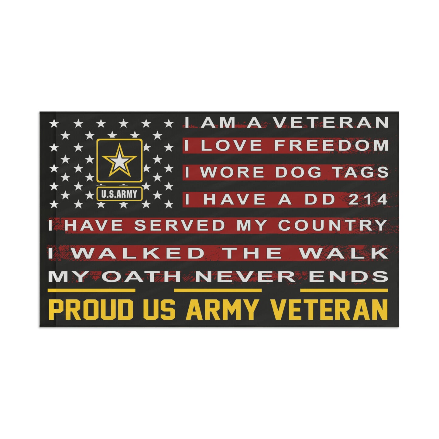 US Army Veteran Flag 60 x 36