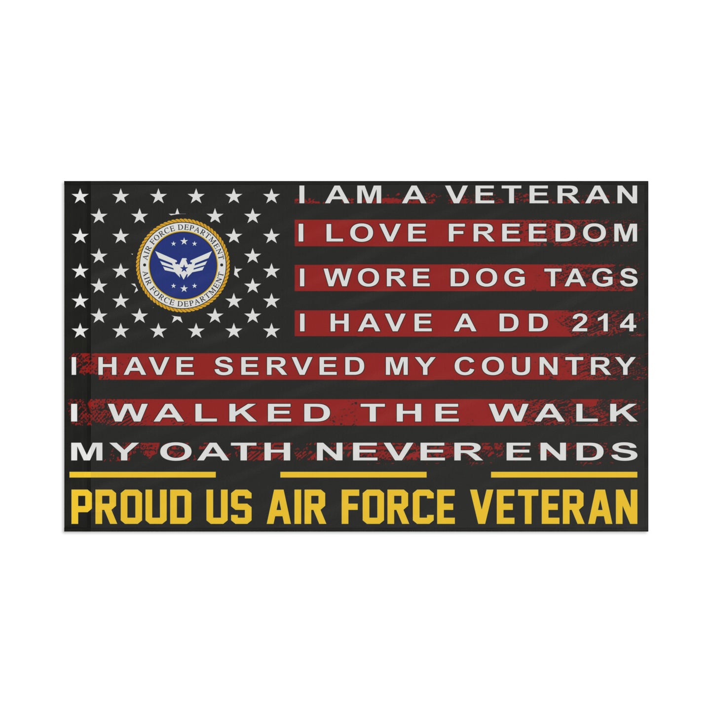 US Air Force Veteran Flag - 60 x 36