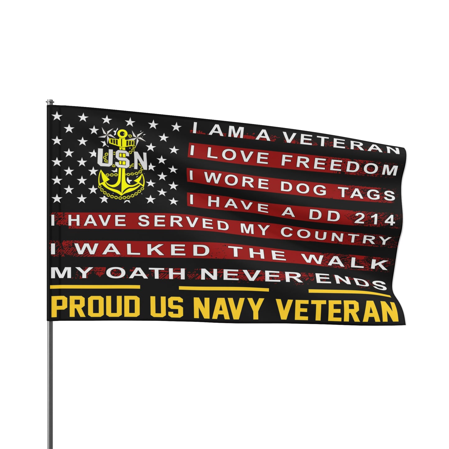 US Navy Veteran Flag- 60 x 36