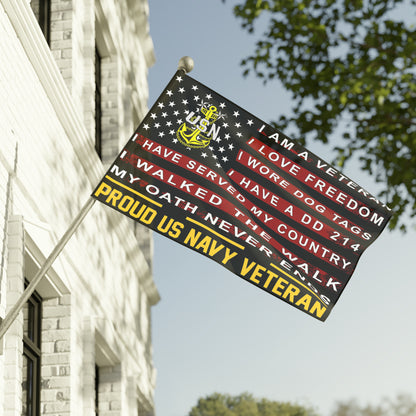 US Navy Veteran Flag- 60 x 36