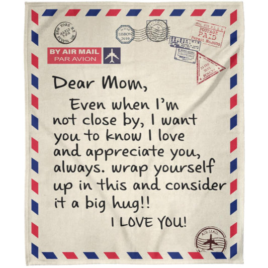 Big Hug To Mom Fleece Blanket 50x60in