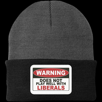 Warning Label Knit Beanie