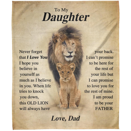 This Old Lion Fleece Blanket 50x60