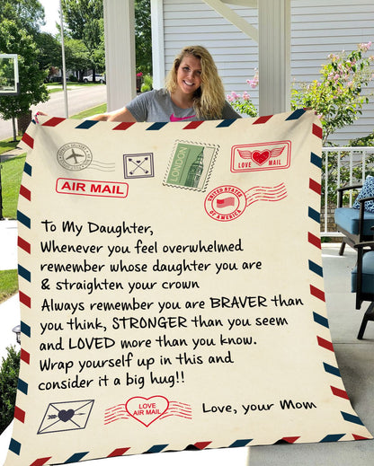 Note To My Daughter- From Mom Fleece Blanket - 50x60