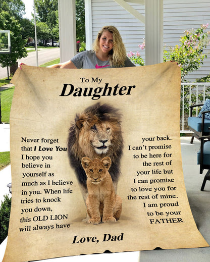 This Old Lion Fleece Blanket 50x60