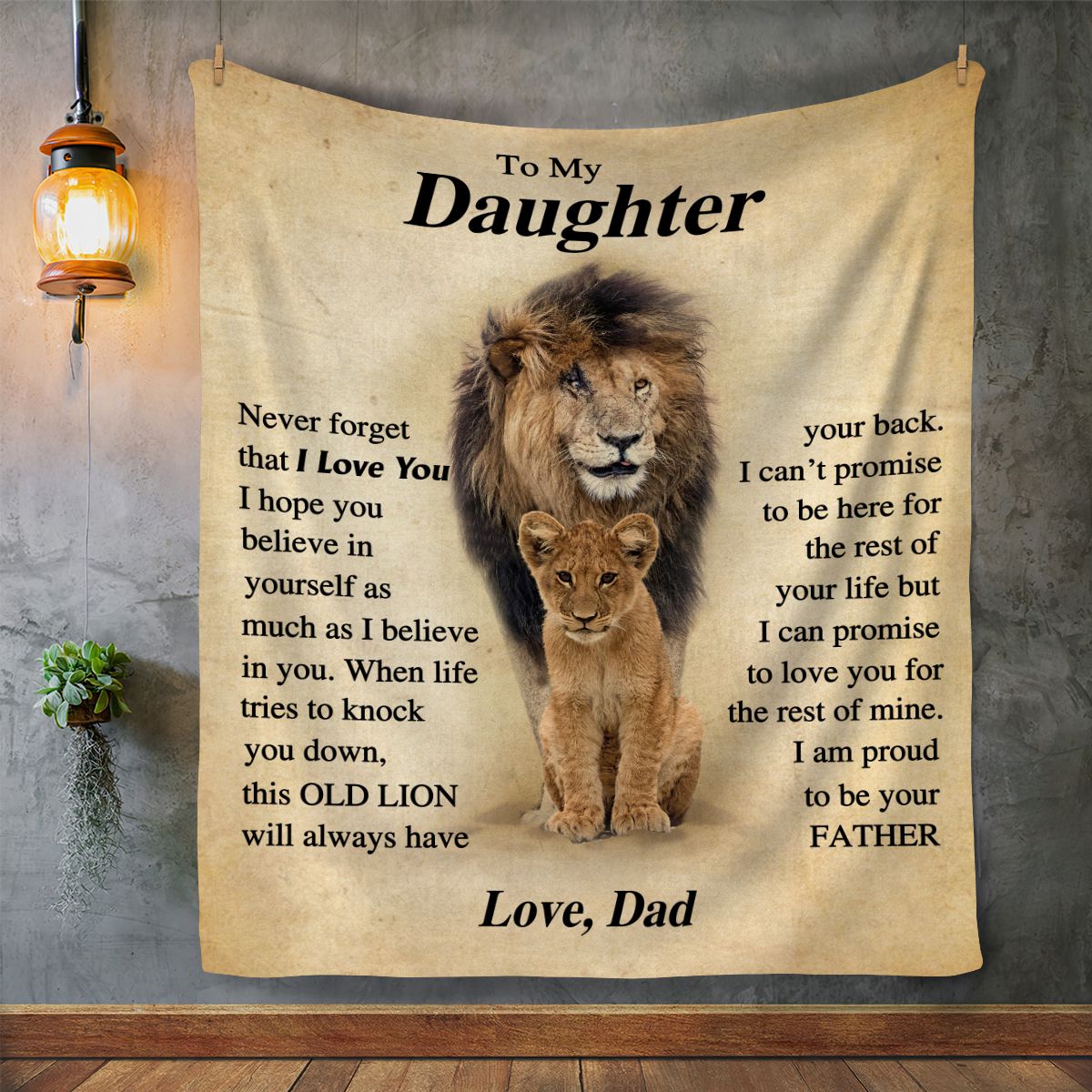 This Old Lion Fleece Blanket 50x60