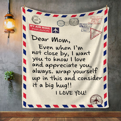 Big Hug To Mom Fleece Blanket 50x60in