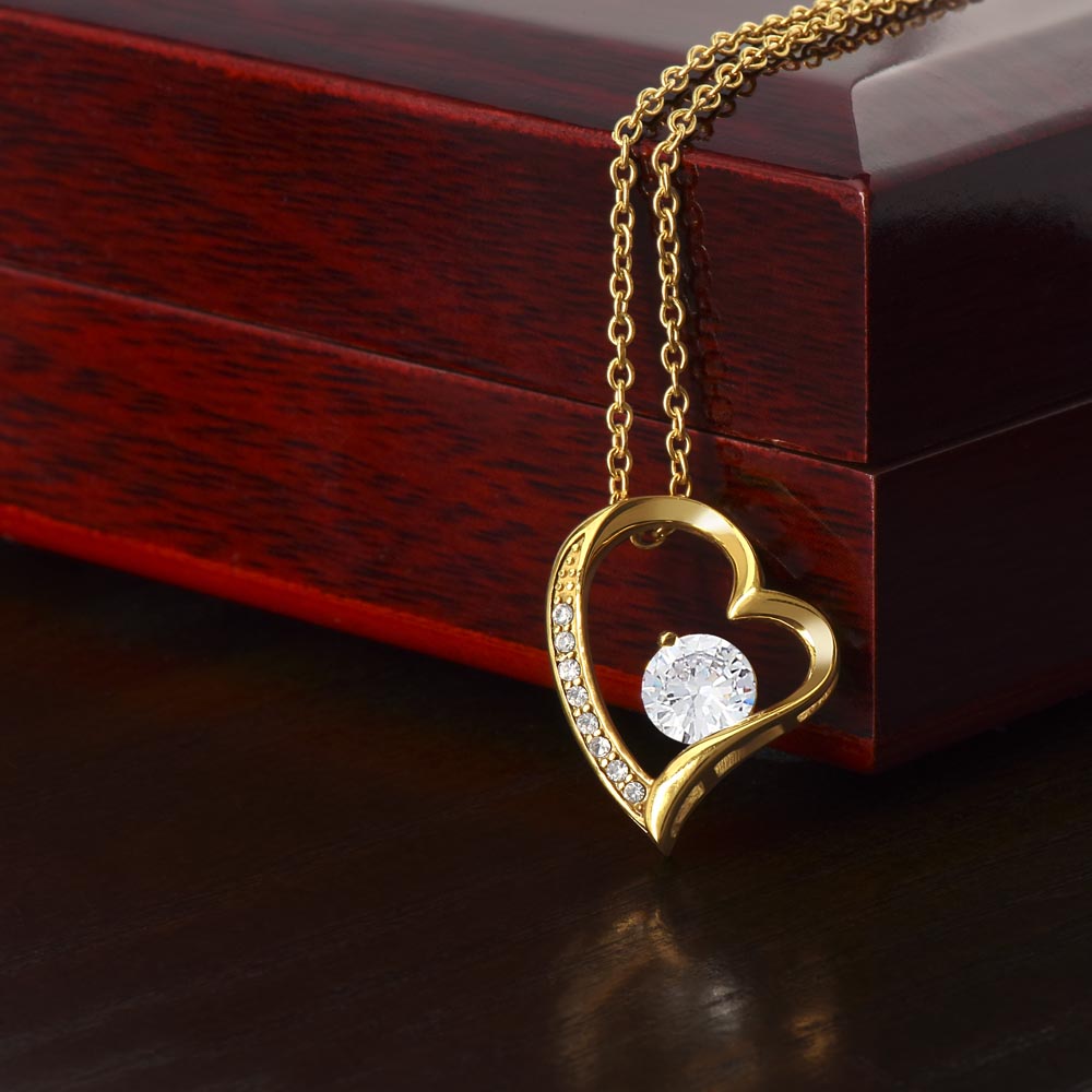 To My Daughter ~ Love, Dad- Forever Love Heart Pendant