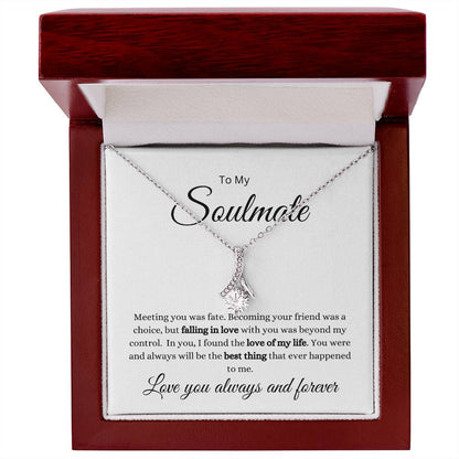 To My Soulmate-Meeting You Was Fate- Alluring Beauty Necklace (white background)