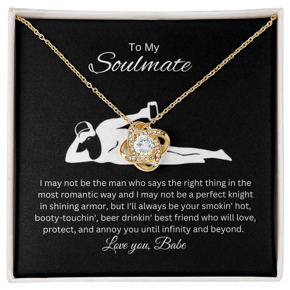 To My Soulmate Love Knot Necklace