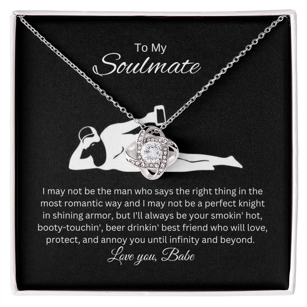 To My Soulmate Love Knot Necklace