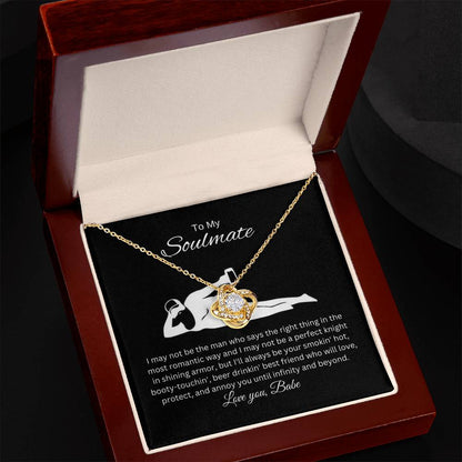 To My Soulmate Love Knot Necklace