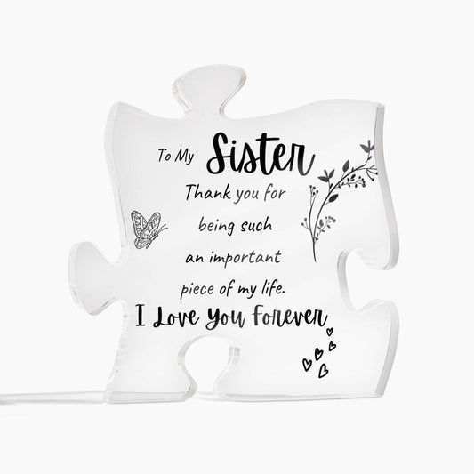 To My Sister- Puzzle Plaque