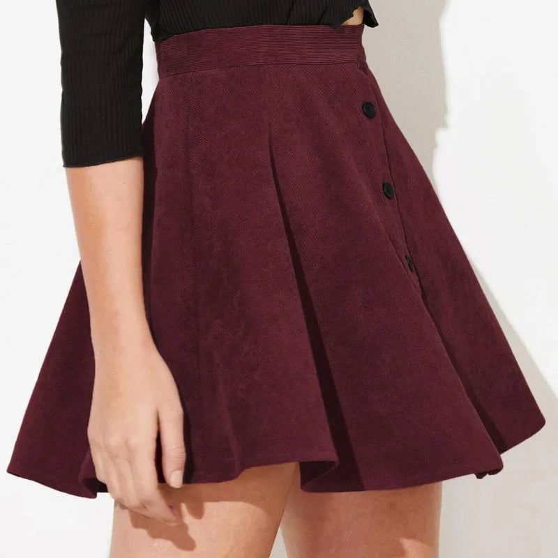 Elleigh Corduroy A-Line Skirt