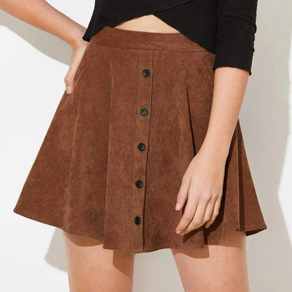 Elleigh Corduroy A-Line Skirt